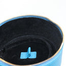 CHANEL COCO Mark Jewelry case Jewelry Box Caviar Skin Blue Gold CC Auth 152911V-16