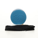 CHANEL COCO Mark Jewelry case Jewelry Box Caviar Skin Blue Gold CC Auth 152911V-22