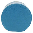 CHANEL COCO Mark Jewelry case Jewelry Box Caviar Skin Blue Gold CC Auth 152911V-3