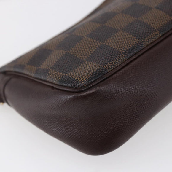 LOUIS VUITTON Damier Ebene Trousse makeup Pouch N51982 LV Auth 152914