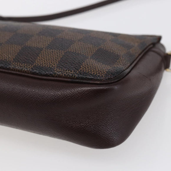 LOUIS VUITTON Damier Ebene Trousse makeup Pouch N51982 LV Auth 152914