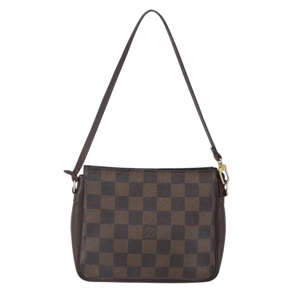 LOUIS VUITTON Damier Ebene Trousse makeup Pouch N51982 LV Auth 152914