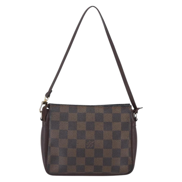 LOUIS VUITTON Damier Ebene Trousse makeup Pouch N51982 LV Auth 152914