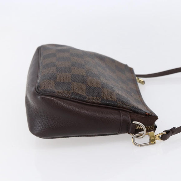 LOUIS VUITTON Damier Ebene Trousse makeup Pouch N51982 LV Auth 152914