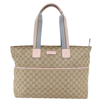 GUCCI GG Canvas Tote Bag Beige Gold 155524 Auth 152928 - 0