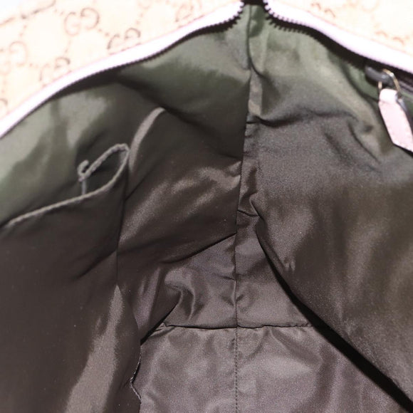 GUCCI GG Canvas Tote Bag Beige Gold 155524 Auth 152928