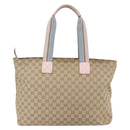 GUCCI GG Canvas Tote Bag Beige Gold 155524 Auth 152928-3