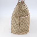 GUCCI GG Canvas Tote Bag Beige Gold 155524 Auth 152928-5