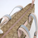 GUCCI GG Canvas Tote Bag Beige Gold 155524 Auth 152928-6