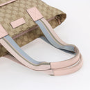 GUCCI GG Canvas Tote Bag Beige Gold 155524 Auth 152928-7