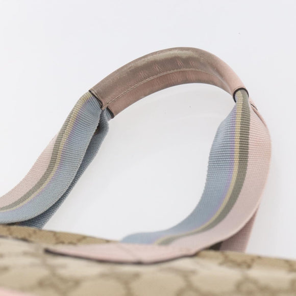 GUCCI GG Canvas Tote Bag Beige Gold 155524 Auth 152928