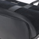 BALENCIAGA Tote Bag Canvas Leather Black Silver Auth 152929-9