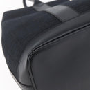 BALENCIAGA Tote Bag Canvas Leather Black Silver Auth 152929-14