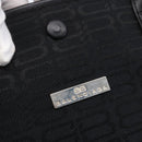 BALENCIAGA Tote Bag Canvas Leather Black Silver Auth 152929-10