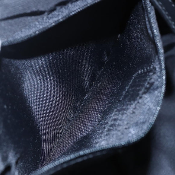 BALENCIAGA Tote Bag Canvas Leather Black Silver Auth 152929