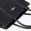 BALENCIAGA Tote Bag Canvas Leather Black Silver Auth 152929-6