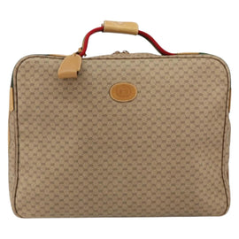 GUCCI Micro GG Supreme Web Sherry Line Bag PVC Beige 012 4864 39 Auth 152930 - 0