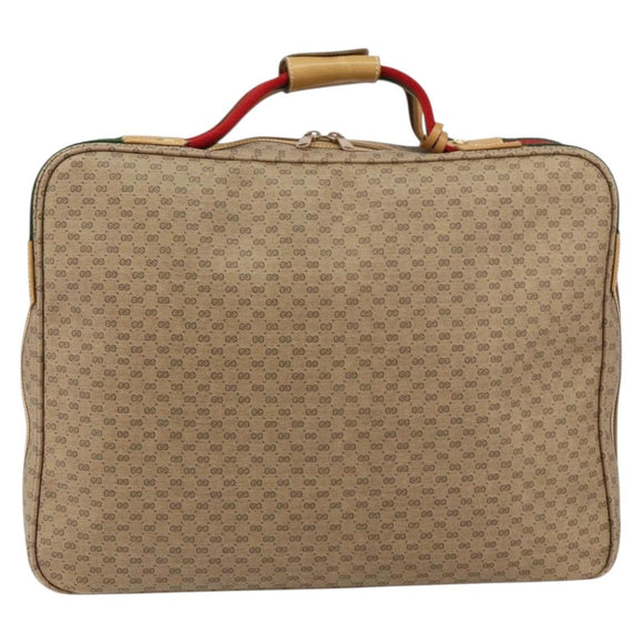 GUCCI Micro GG Supreme Web Sherry Line Bag PVC Beige 012 4864 39 Auth 152930