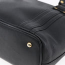 MCM Hand Bag Leather Black Gold Auth 152933-15