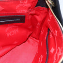 MCM Hand Bag Leather Black Gold Auth 152933-19