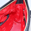 MCM Hand Bag Leather Black Gold Auth 152933-20