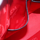 MCM Hand Bag Leather Black Gold Auth 152933-22