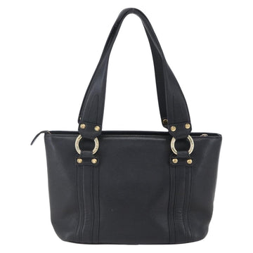 MCM Hand Bag Leather Black Gold Auth 152933 - 0