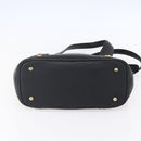 MCM Hand Bag Leather Black Gold Auth 152933-5