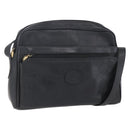 GUCCI Shoulder Bag Leather Black Gold Auth 152934-1