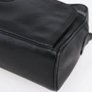 GUCCI Shoulder Bag Leather Black Gold Auth 152934-14