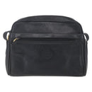 GUCCI Shoulder Bag Leather Black Gold Auth 152934-13