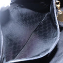 GUCCI Shoulder Bag Leather Black Gold Auth 152934-22