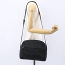 GUCCI Shoulder Bag Leather Black Gold Auth 152934-24