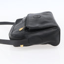 GUCCI Shoulder Bag Leather Black Gold Auth 152934-3