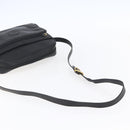 GUCCI Shoulder Bag Leather Black Gold Auth 152934-7