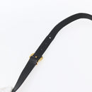 GUCCI Shoulder Bag Leather Black Gold Auth 152934-8