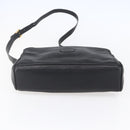 GUCCI Shoulder Bag Leather Black Gold Auth 152934-5