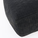 Christian Dior Lady Dior Canage Hand Bag Nylon Black Gold Auth 152936-11