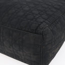 Christian Dior Lady Dior Canage Hand Bag Nylon Black Gold Auth 152936-12