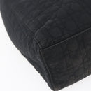 Christian Dior Lady Dior Canage Hand Bag Nylon Black Gold Auth 152936-13
