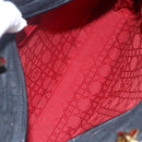 Christian Dior Lady Dior Canage Hand Bag Nylon Black Gold Auth 152936-17