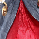 Christian Dior Lady Dior Canage Hand Bag Nylon Black Gold Auth 152936-19