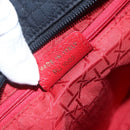 Christian Dior Lady Dior Canage Hand Bag Nylon Black Gold Auth 152936-21