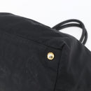 PRADA Hand Bag Nylon Black Gold Auth 152937-9