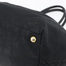 PRADA Hand Bag Nylon Black Gold Auth 152937-15