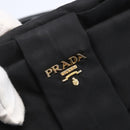 PRADA Hand Bag Nylon Black Gold Auth 152937-17