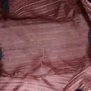 PRADA Hand Bag Nylon Black Gold Auth 152937-11