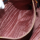 PRADA Hand Bag Nylon Black Gold Auth 152937-22