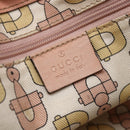 GUCCI GG Canvas Guccissima Abbey Tote Bag Leather Pink Gold 189831 Auth 152938-17
