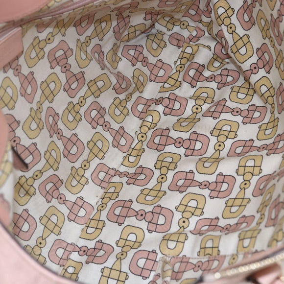 GUCCI GG Canvas Guccissima Abbey Tote Bag Leather Pink Gold 189831 Auth 152938